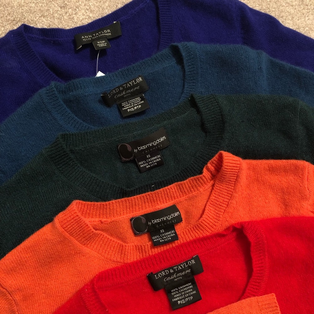 Bundle of FIVE Cashmere Sweaters